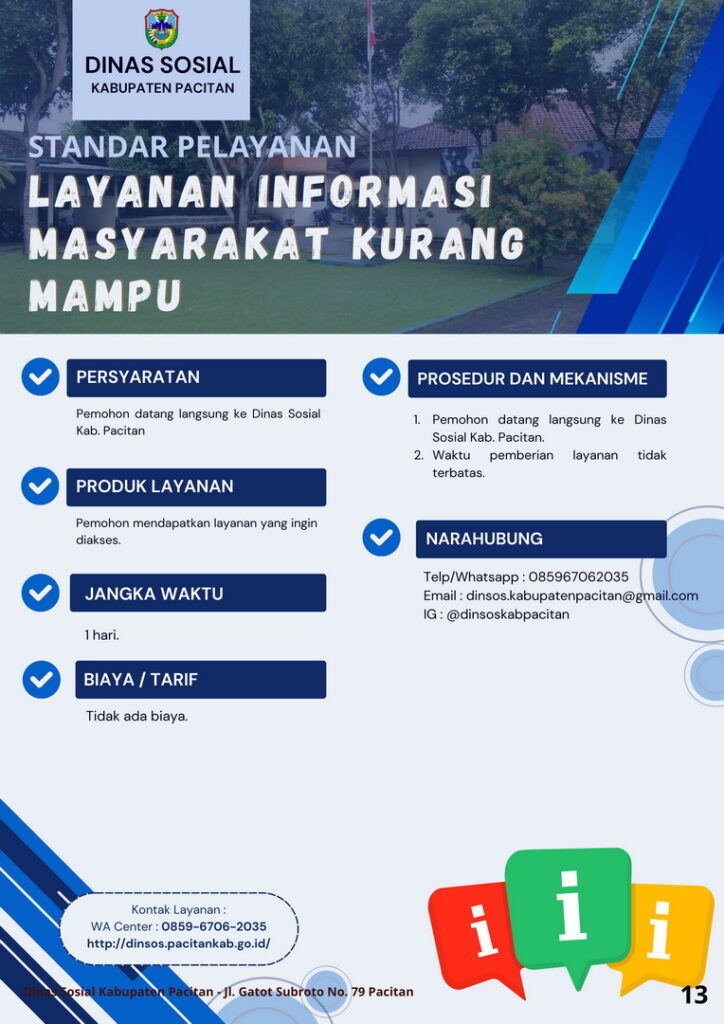 Layanan Informasi Masyarakat Kurang Mampu